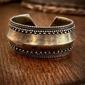 Sterling Silver Textured Dot Cuff Bracelet - Women's Silver Bracelet